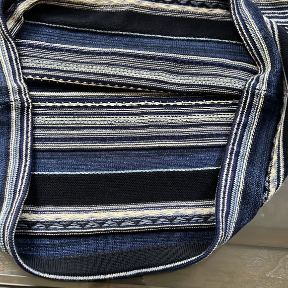 Lauren Ralph Lauren Striped Jewel Neck Sleeveless Sweater Top. - Picture 9 of 12